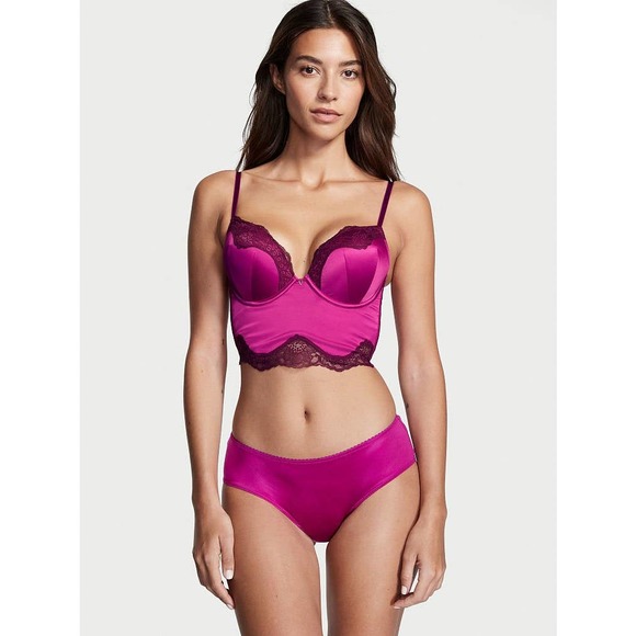 Victoria's Secret Bombshell Add-2-Cups Corset Top Purple - Picture 1 of 7